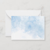 水エレガント色ベビーシールサンキューベビーショウ ノートカード (裏面)