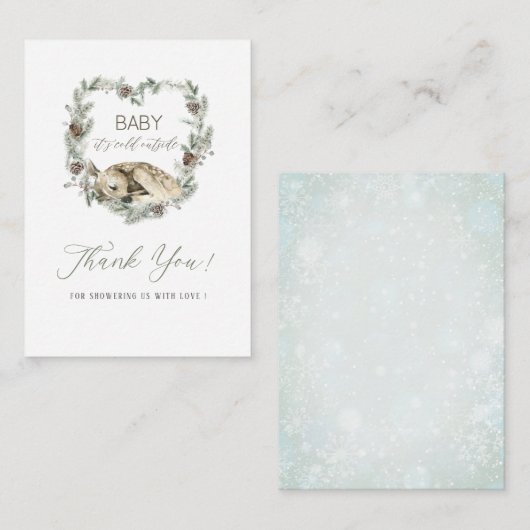 水エレガント色ベビー冷たい外ベビーsh ノートカード (正面/裏面)