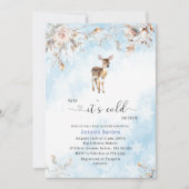 水エレガント色ベビー冷たい外ベビーsh 招待状 (正面)