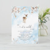 水エレガント色ベビー冷たい外ベビーsh 招待状 (スタンド正面)