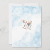 水エレガント色ベビー冷たい外ベビーsh 招待状 (裏面)