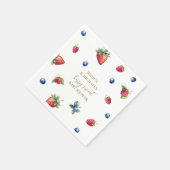 水エレガント色ベリースイートベビーシャワー スタンダードカクテルナプキン (角)