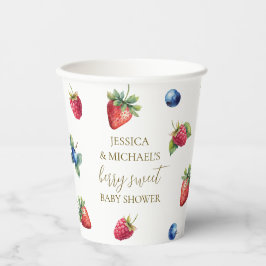 水エレガント色ベリースイートベビーシャワー 紙コップ