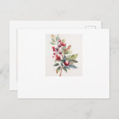 水エレガント色ベリー ポストカード (正面/裏面)