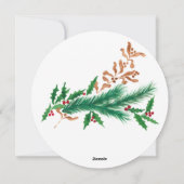 水エレガント色ホリデーカード シーズンカード (裏面)