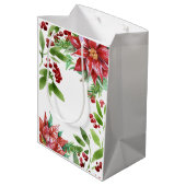水エレガント色ホリデーフローラ ミディアムペーパーバッグ (裏面アングル)