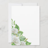 水エレガント色ホワイトローズ21st誕生日パーティー 招待状 (裏面)