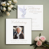 水エレガント色ホワイト鳩お祝いの生活 招待状