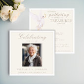 水エレガント色ホワイト鳩お祝いの生活 招待状