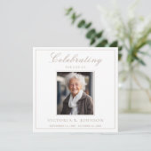 水エレガント色ホワイト鳩お祝いの生活 招待状 (スタンド正面)