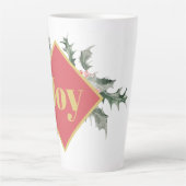 水エレガント色ボタニカルクリスマス カフェラテマグ (正面)