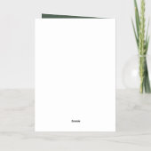 水エレガント色ボタニカルクリスマス 箔シーズンカード (裏面)