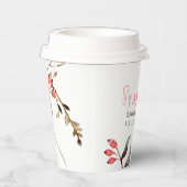 水エレガント色ボタニカルクリスマス 紙コップ (右)