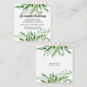 水エレガント色ボタニカルズ結婚アコモデーション エンクロージャーカード (正面/裏面)