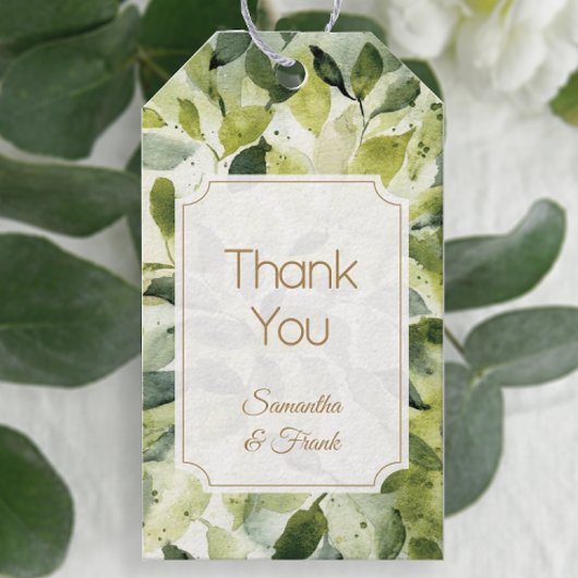 水エレガント色ボタニッ結婚クス ギフトタグ