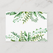 水エレガント色ボタニッ結婚ク詳細 エンクロージャーカード (裏面)