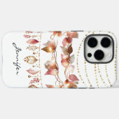 水エレガント色ボホインディアンリーフiPhone Case-Mate iPhoneケース (裏面 (横))