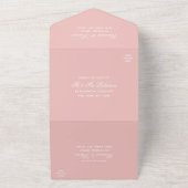 水エレガント色ボホフローラカントリーウェディング オールインワン招待状 (外側)