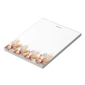 水エレガント色ボホフローラパーソナライズされた ノートパッド (回転)