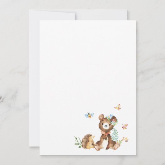 水エレガント色ボーイアドベンチャー開始ベビーショー 招待状 (裏面)