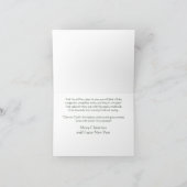 水エレガント色ポインセチアカスタムクリスマス シーズンカード (内部)