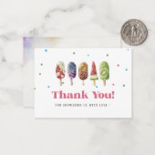 水エレガント色ポプシクルありがとう赤ちゃんシャワー ノートカード