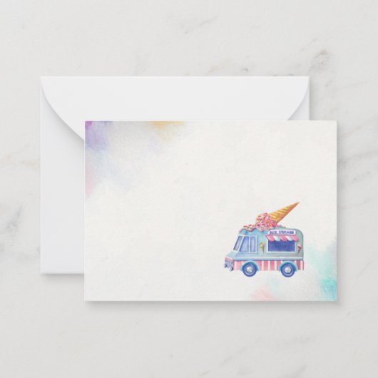 水エレガント色ポプシクルありがとう赤ちゃんシャワー ノートカード (裏面)