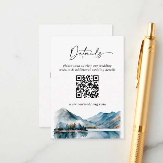 水エレガント色マウンテンフォレスト詳細 エンクロージャーカード (正面/裏面インサイチュ)