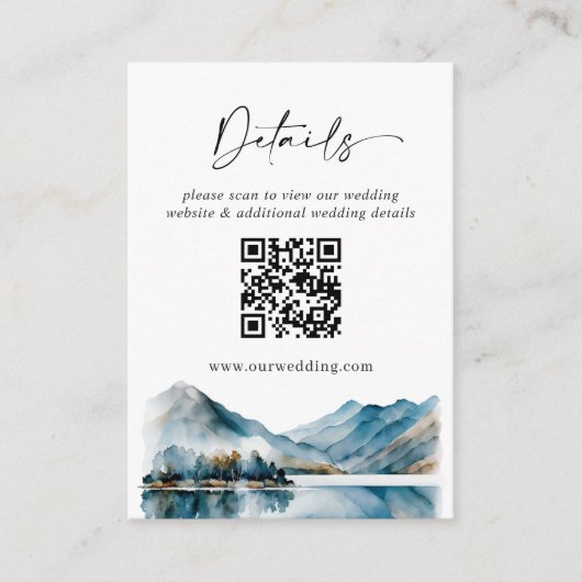 水エレガント色マウンテンフォレスト詳細 エンクロージャーカード (正面)