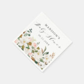 水エレガント色マグノリアス赤ちゃんシャワー スタンダードカクテルナプキン (角)