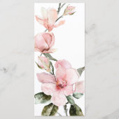 水エレガント色マグノリアボタニカル結婚メニュー メニュー (裏面)