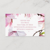 水エレガント色マグノリア 名刺 (裏面)