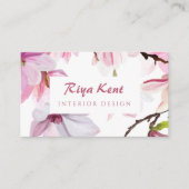 水エレガント色マグノリア 名刺 (正面)