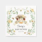 水エレガント色ママと蜂の蜂蜜の赤ちゃんシャワー スタンダードカクテルナプキン (正面)