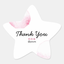 水エレガント色ミニマリストパステルピンクサンキュー 星シール