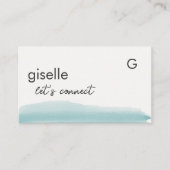 水エレガント色ミニマルモダンプロフェッショナル 名刺 (正面)