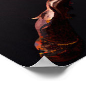 水エレガント色ムーディカラフルバラポスター ポスター (角)