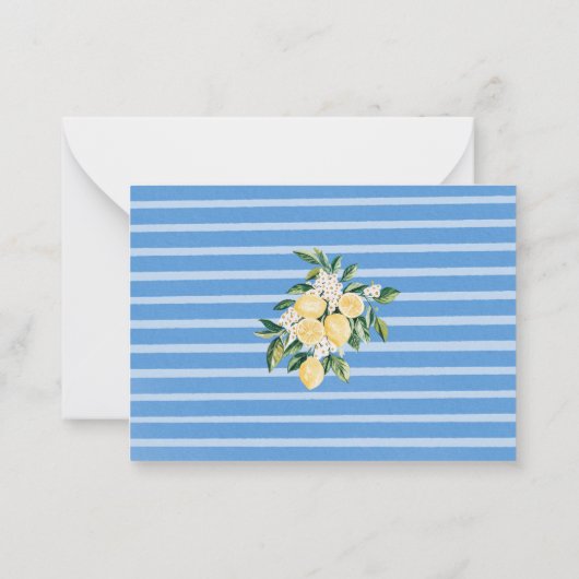 水エレガント色メイン絞りブライダルシャワー ノートカード (裏面)