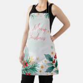 水エレガント色メリークリスマスエプロン – 休日 エプロン (インサイチュ)