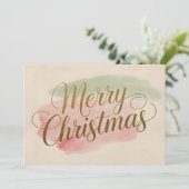 水エレガント色メリークリスマスカード シーズンカード (スタンド正面)