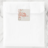 水エレガント色メリークリスマスフェリズナタルGIF スクエアシール (バッグ)