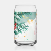 水エレガント色メリークリスマス缶ガラス ガラス缶 (正面)