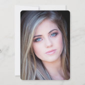 水エレガント色モダン卒業ブランチ 招待状 (裏面)