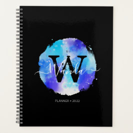 水エレガント色モノグラム2022プランナー プランナー手帳