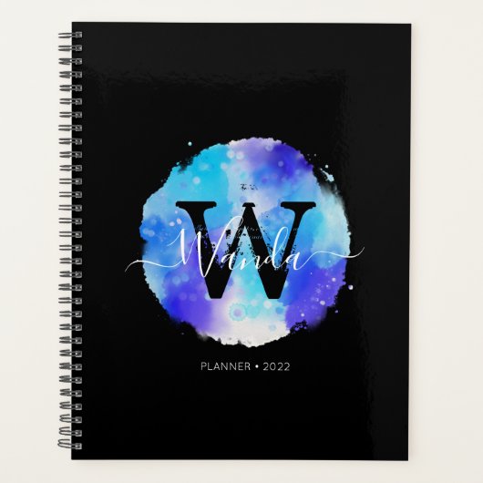 水エレガント色モノグラム2022プランナー プランナー手帳 (正面)