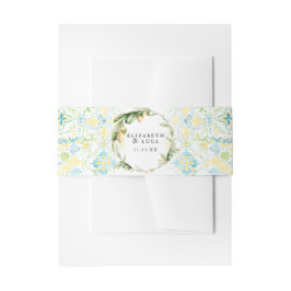 水エレガント色モノグラ地中海のム結婚ズ 招待状ベリーバンド