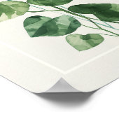 水エレガント色モンステラ ポスター (角)