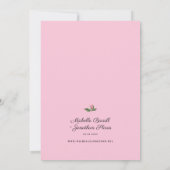 水エレガント色ユダヤフローラ招待状 招待状 (裏面)