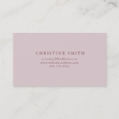 水エレガント色ユーカリシンプルグリーンリー 名刺 (裏面)