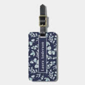 水エレガント色ユーカリパーソナライズされた ラゲッジタグ (正面縦)